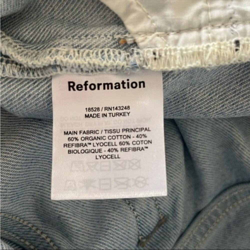 Reformation high waist jean shorts 25 - Picture 8 of 9